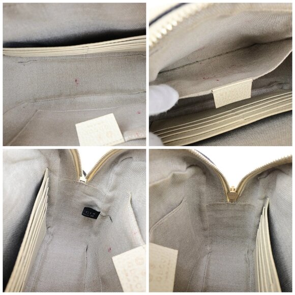 GUCCI Logo GG Pattern Mini Shoulder Bag Canvas Leather Brown White GHW - Picture 13 of 15